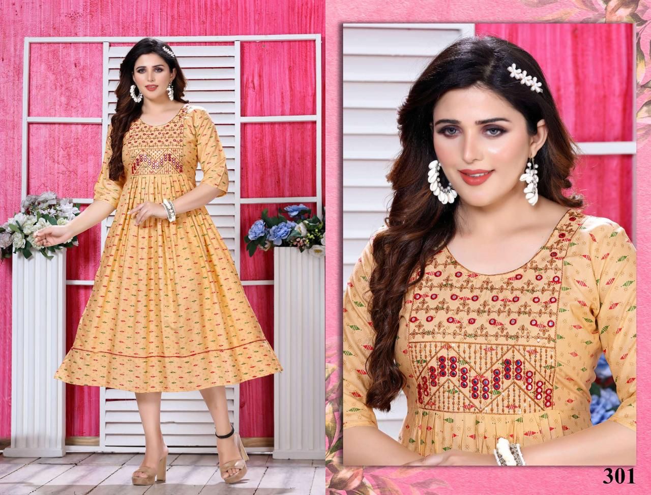 Jlf Super Star Vol 1 Printed Embroidery Kurtis Catalog
